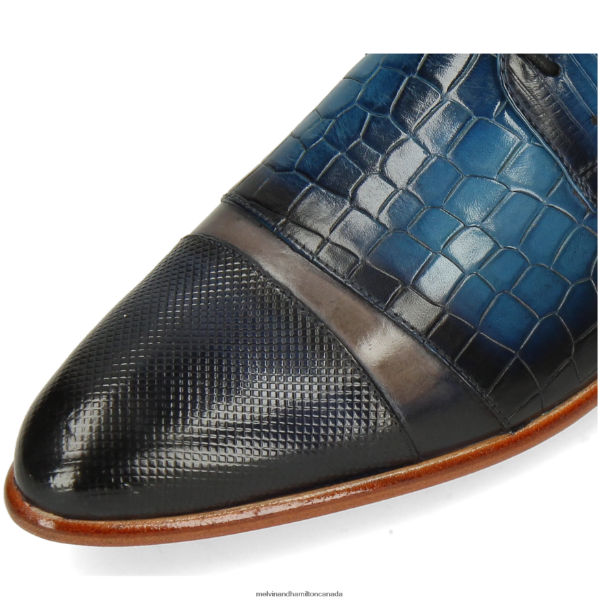 Men Melvin & Hamilton Blue Toni 39 Derby Shoes P4V68P543