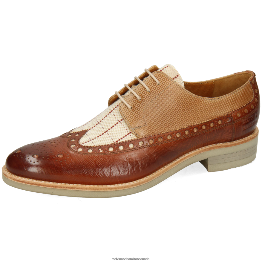 Men Melvin & Hamilton Brown Clint 34 Derby Shoes P4V68P484