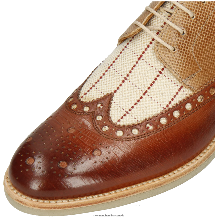 Men Melvin & Hamilton Brown Clint 34 Derby Shoes P4V68P484