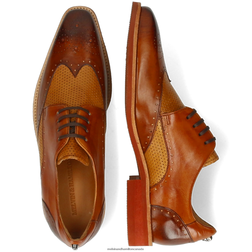 Men Melvin & Hamilton Brown Dave 2 Derby Shoes P4V68P462