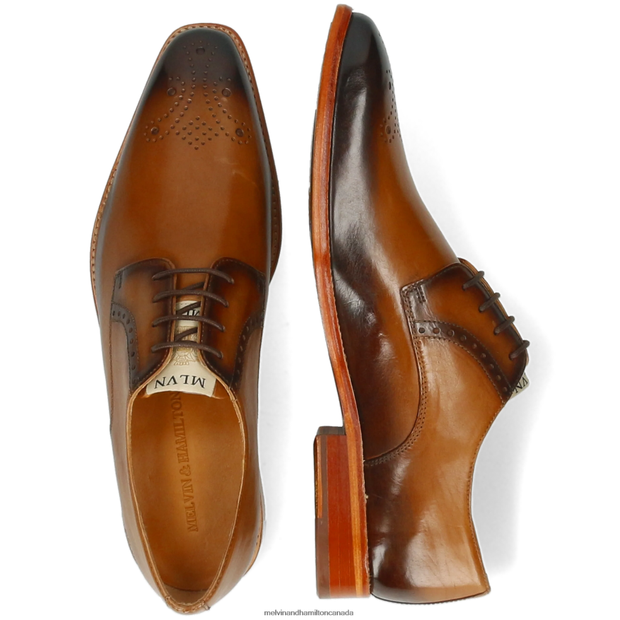 Men Melvin & Hamilton Brown Dylan 1 Derby Shoes P4V68P403