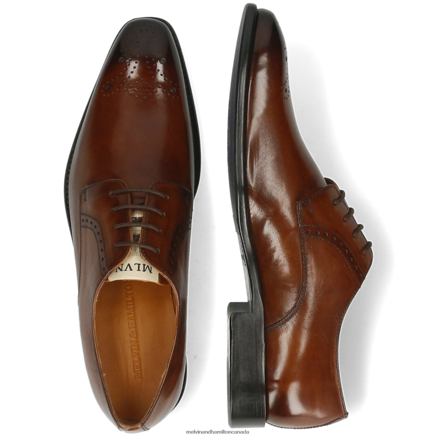 Men Melvin & Hamilton Brown Dylan 1 Derby Shoes P4V68P429