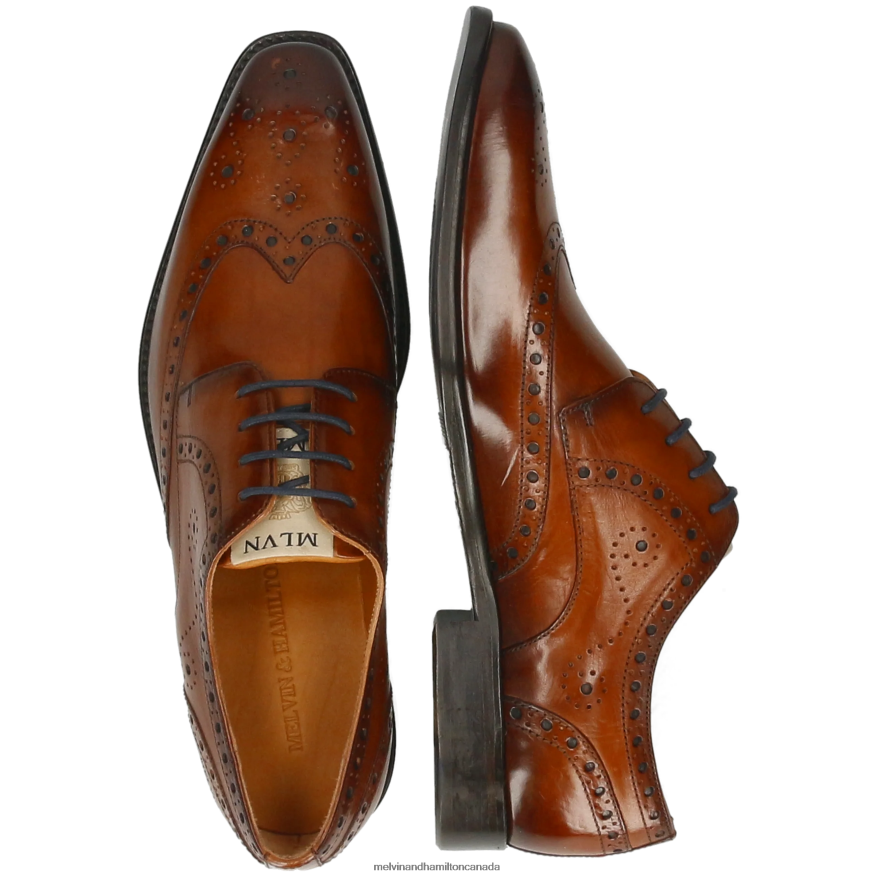 Men Melvin & Hamilton Brown Dylan 2 Derby Shoes P4V68P355