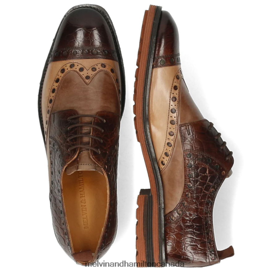 Men Melvin & Hamilton Brown Eddy 48 Derby Shoes P4V68P542