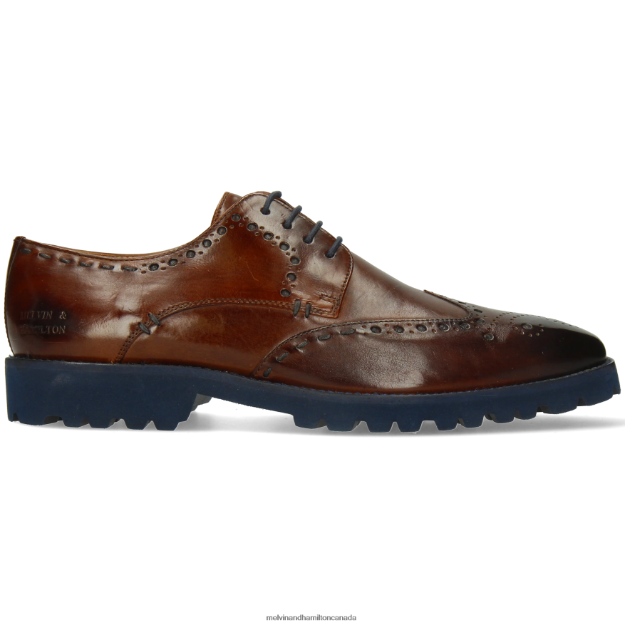 Men Melvin & Hamilton Brown Emil 10 Derby Shoes P4V68P363