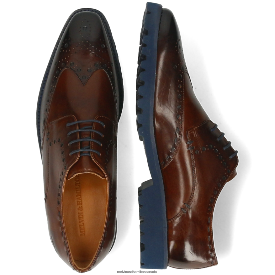 Men Melvin & Hamilton Brown Emil 10 Derby Shoes P4V68P363