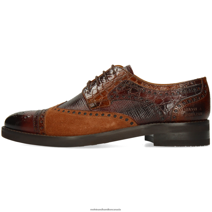 Men Melvin & Hamilton Brown Henry 7 Derby Shoes P4V68P441