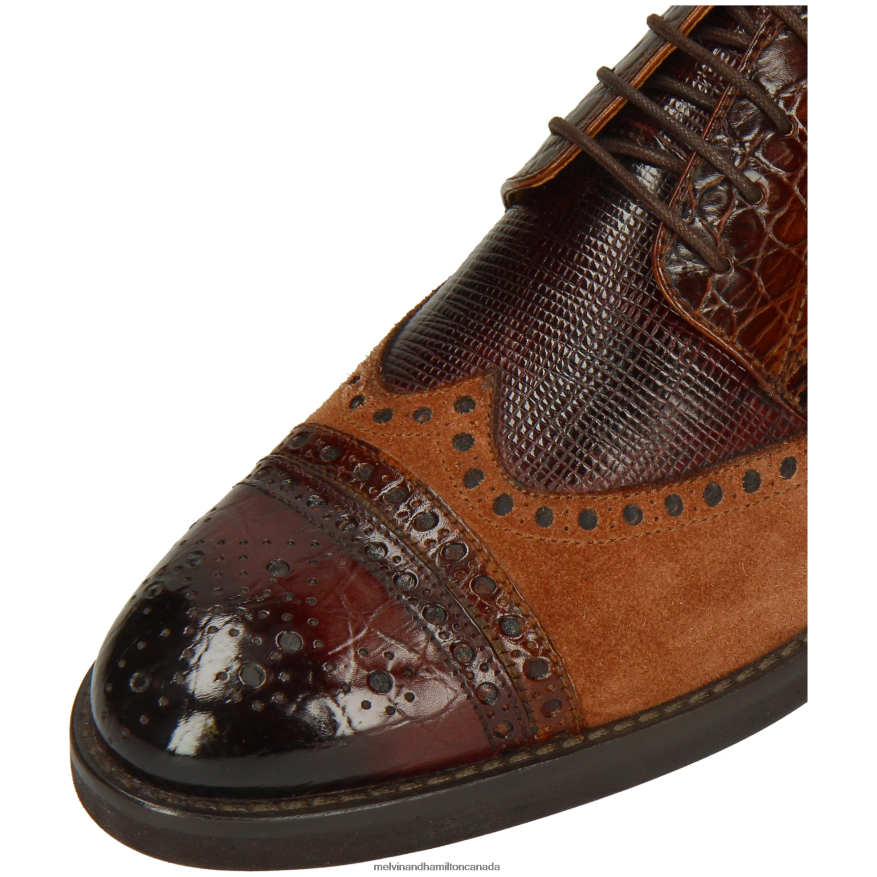 Men Melvin & Hamilton Brown Henry 7 Derby Shoes P4V68P441