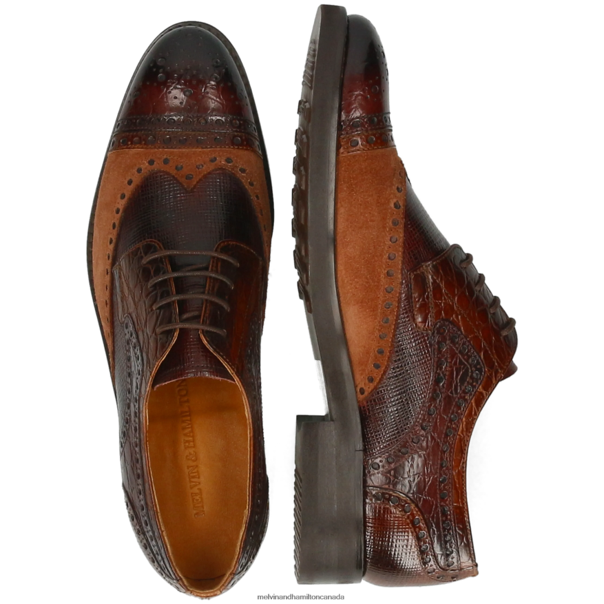 Men Melvin & Hamilton Brown Henry 7 Derby Shoes P4V68P441
