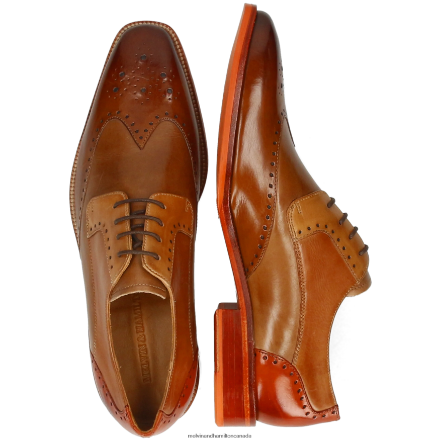Men Melvin & Hamilton Brown Jeff 14 Derby Shoes P4V68P409