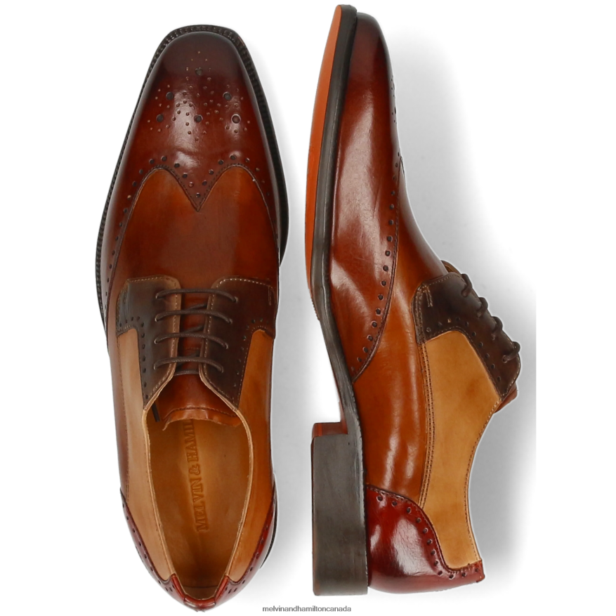 Men Melvin & Hamilton Brown Jeff 14 Derby Shoes P4V68P449