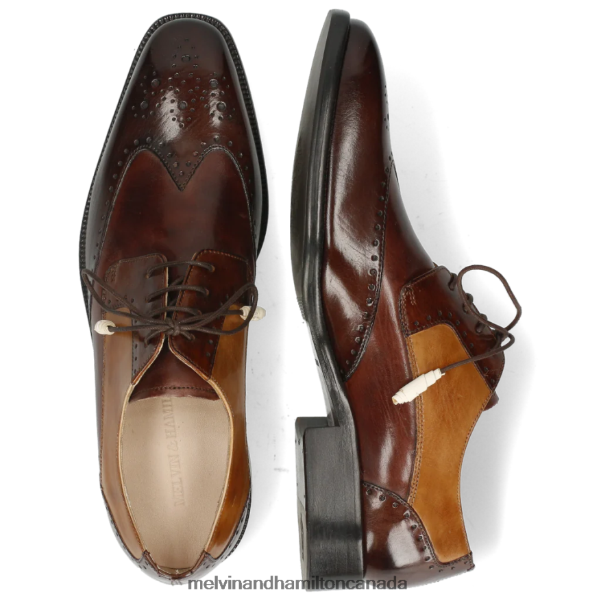 Men Melvin & Hamilton Brown Jeff 14 Derby Shoes P4V68P525