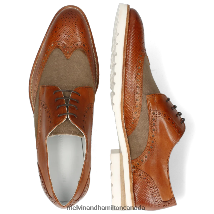 Men Melvin & Hamilton Brown Kane 5 Derby Shoes P4V68P541