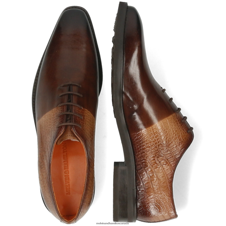 Men Melvin & Hamilton Brown Lance 61 Derby Shoes P4V68P390