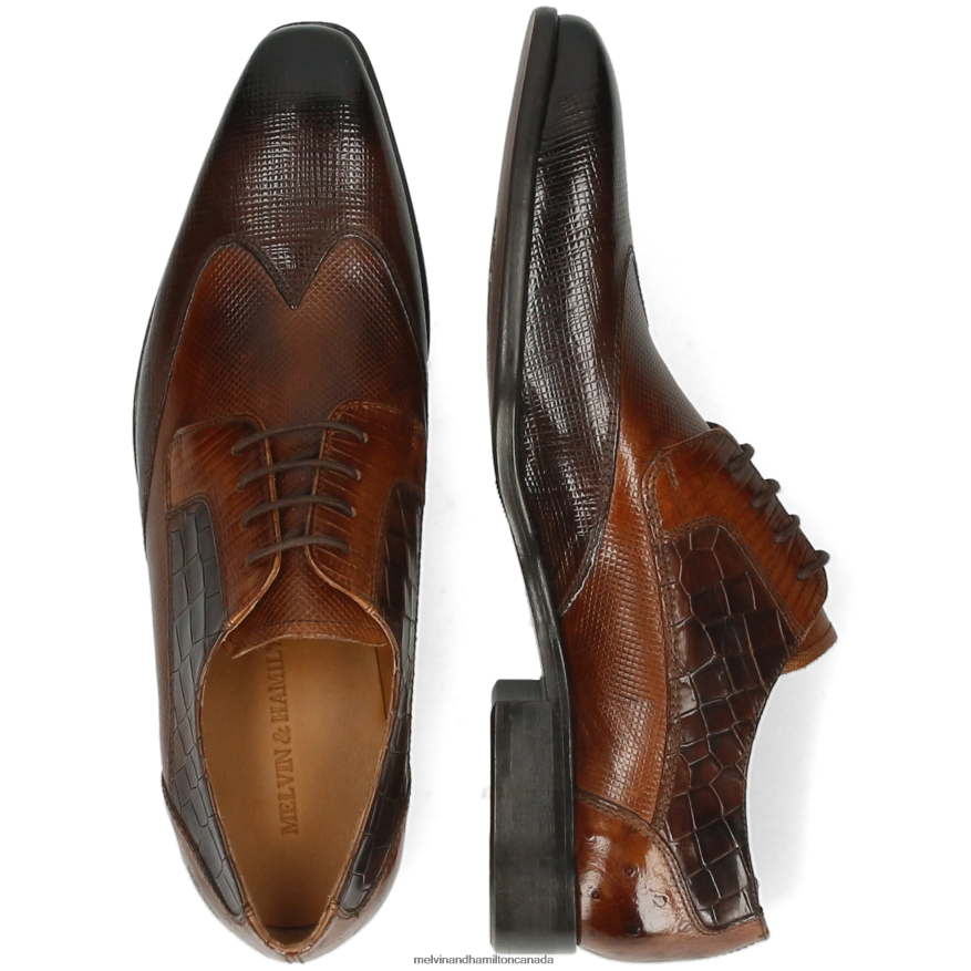 Men Melvin & Hamilton Brown Lance 9 Derby Shoes P4V68P433