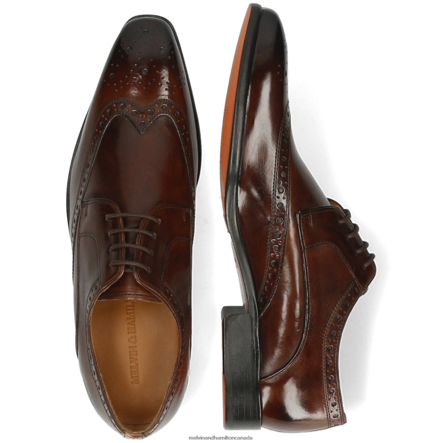 Men Melvin & Hamilton Brown Lewis 3 Derby Shoes P4V68P434