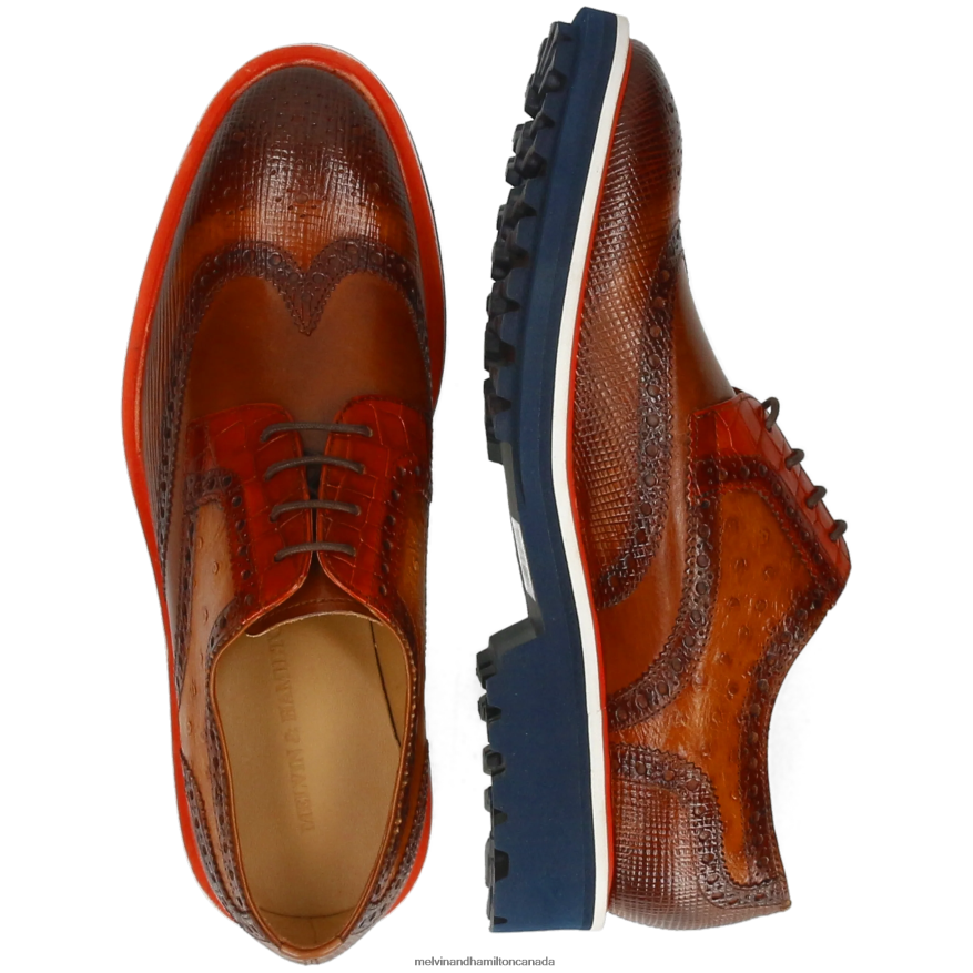 Men Melvin & Hamilton Brown Matthew 33 Derby Shoes P4V68P496