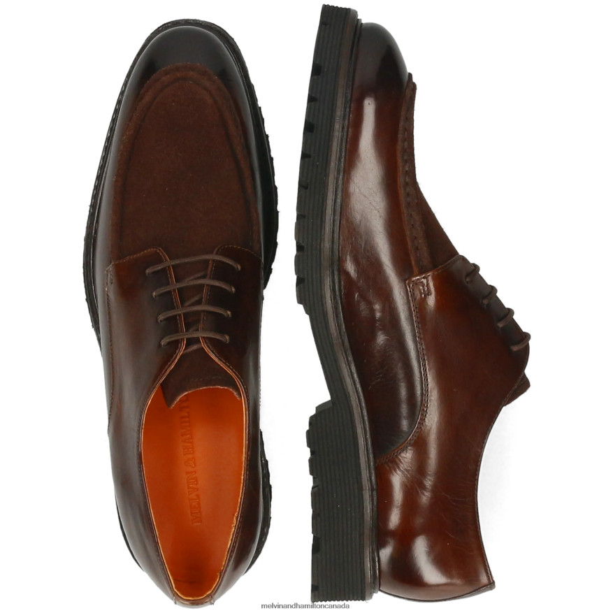 Men Melvin & Hamilton Brown Patrick 29 Derby Shoes P4V68P371