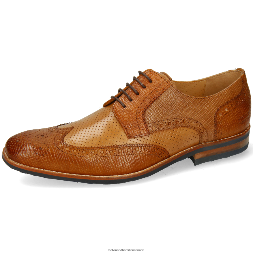 Men Melvin & Hamilton Brown Ryder 21 Derby Shoes P4V68P398