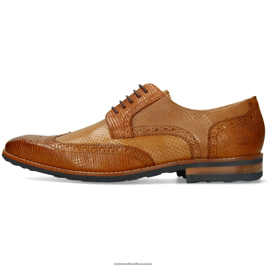Men Melvin & Hamilton Brown Ryder 21 Derby Shoes P4V68P398