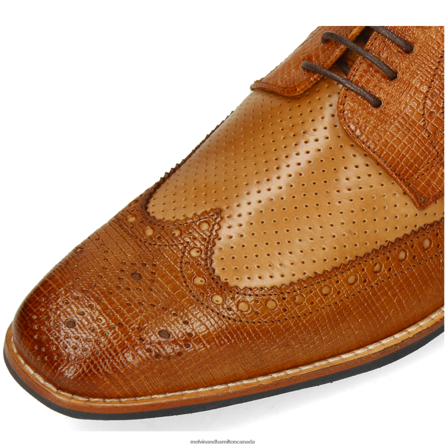Men Melvin & Hamilton Brown Ryder 21 Derby Shoes P4V68P398