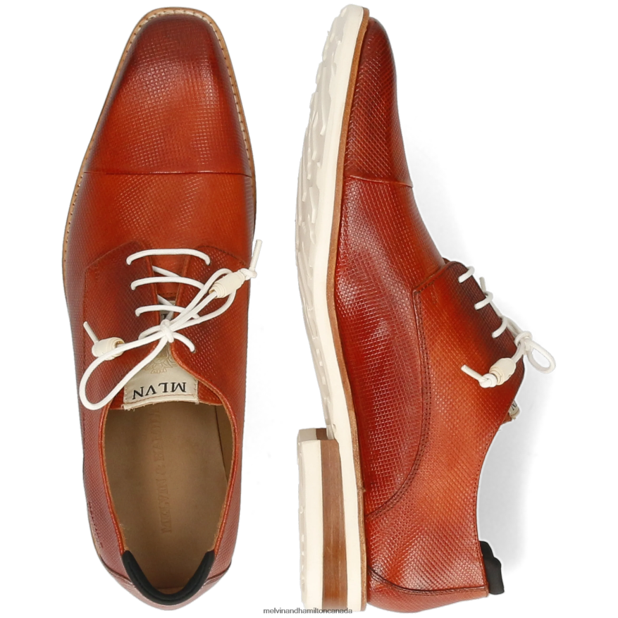 Men Melvin & Hamilton Brown Ryder 3 Derby Shoes P4V68P514