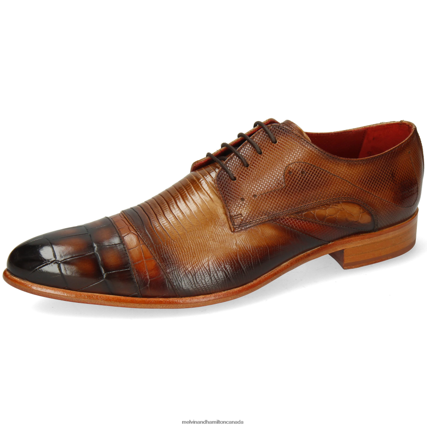 Men Melvin & Hamilton Brown Toni 39 Derby Shoes P4V68P509