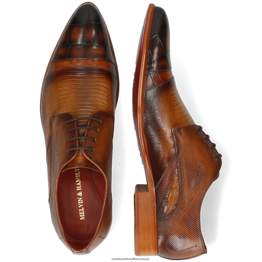 Men Melvin & Hamilton Brown Toni 39 Derby Shoes P4V68P509