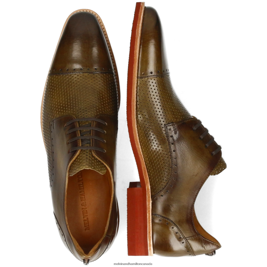 Men Melvin & Hamilton Green Dave 1 Derby Shoes P4V68P561