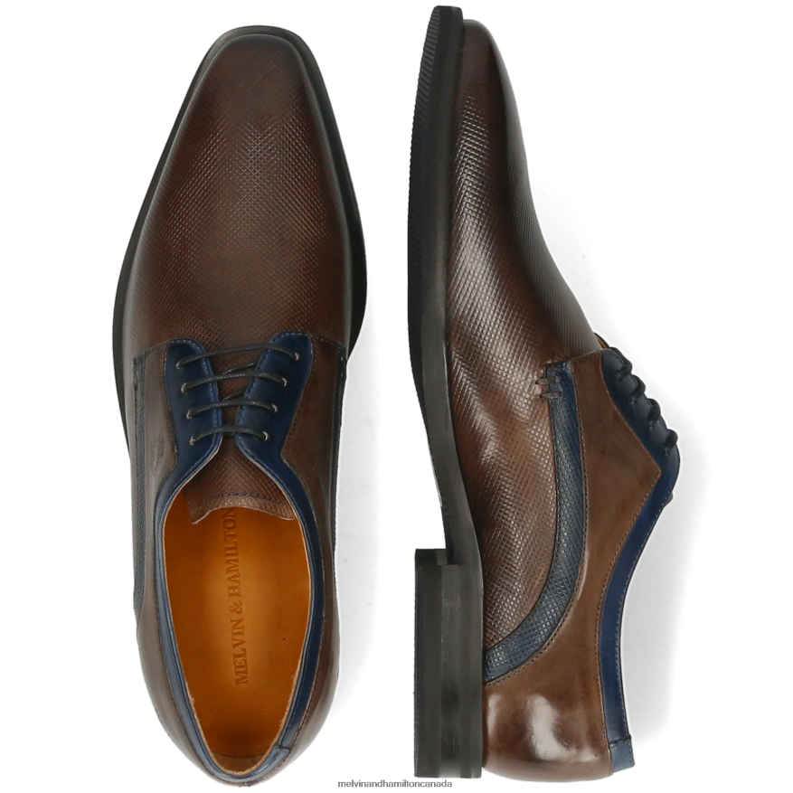 Men Melvin & Hamilton Grey Alex 10 Derby Shoes P4V68P447
