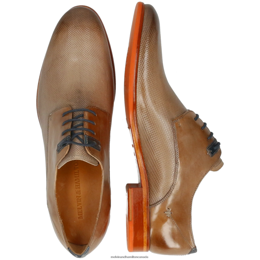 Men Melvin & Hamilton Grey Clint 1 Derby Shoes P4V68P467