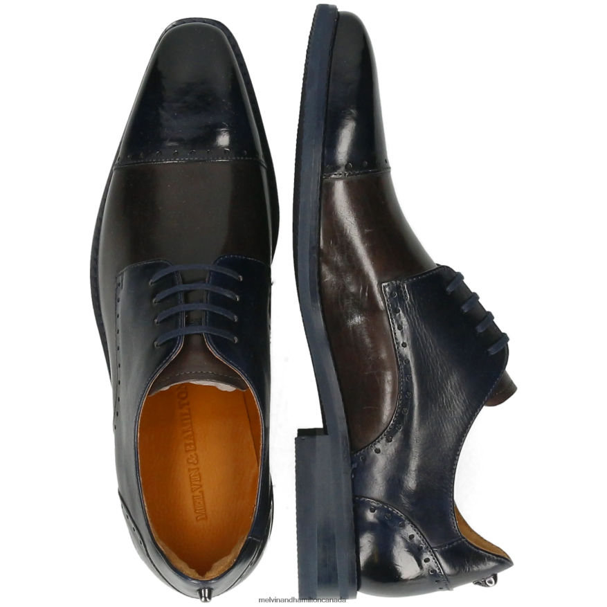 Men Melvin & Hamilton Grey Dave 1 Derby Shoes P4V68P499
