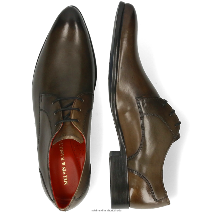 Men Melvin & Hamilton Khaki Toni 1 Derby Shoes P4V68P480