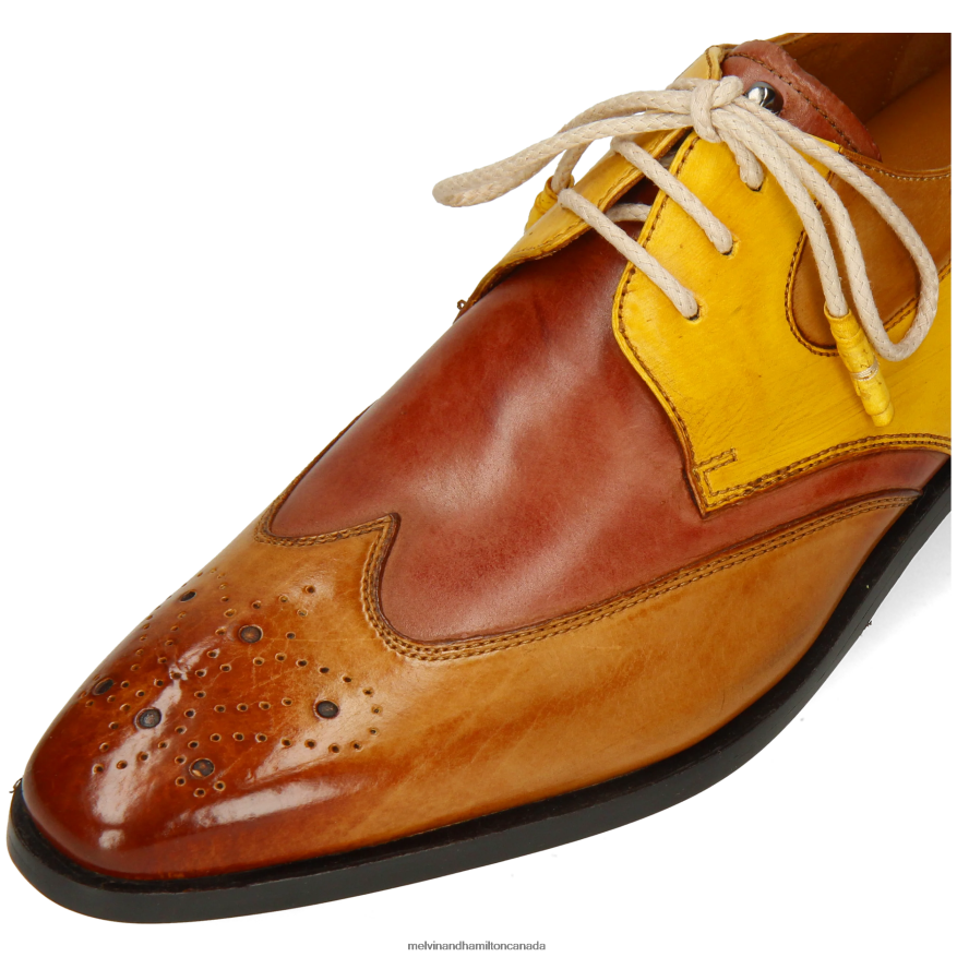 Men Melvin & Hamilton Light Brown Elvis 63 Derby Shoes P4V68P498