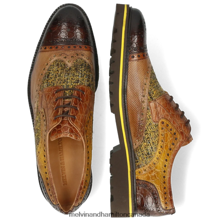 Men Melvin & Hamilton Light Brown Henry 7 Derby Shoes P4V68P517