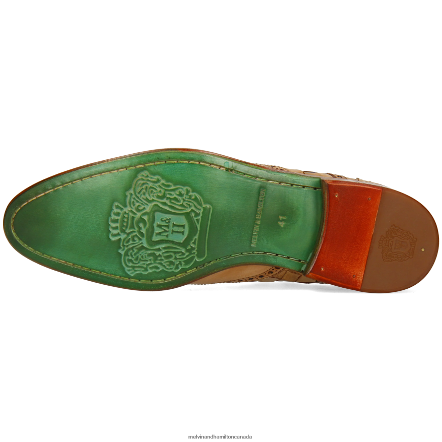 Men Melvin & Hamilton Light Brown Henry 7 Derby Shoes P4V68P558