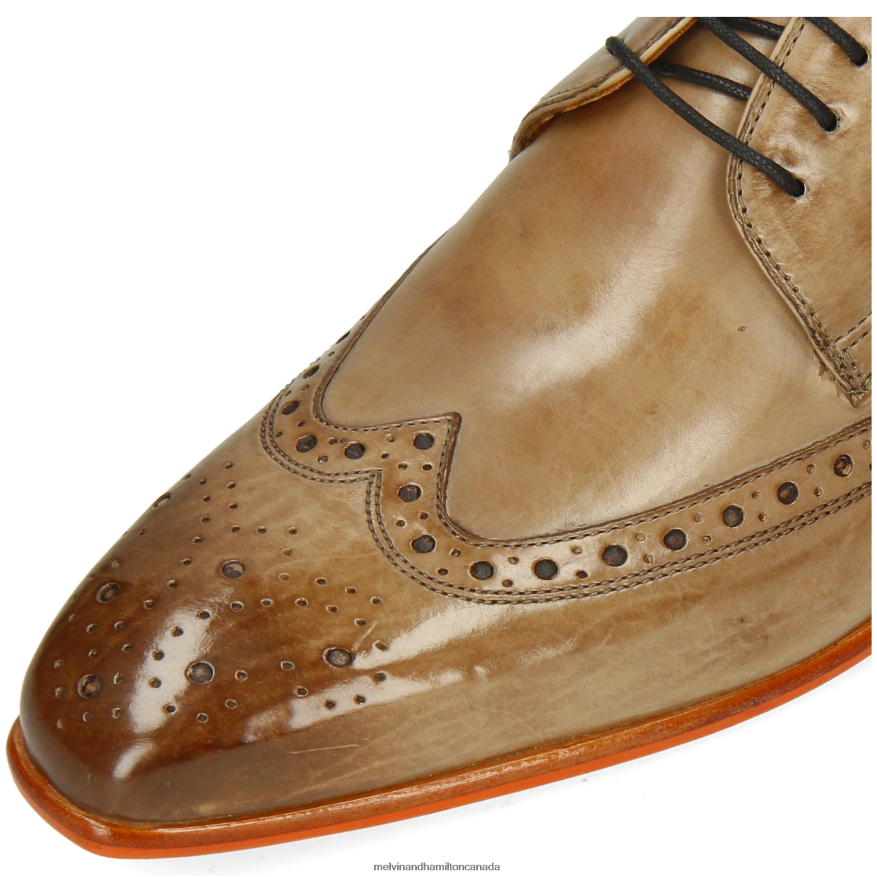 Men Melvin & Hamilton Light Brown Lewis 3 Derby Shoes P4V68P466