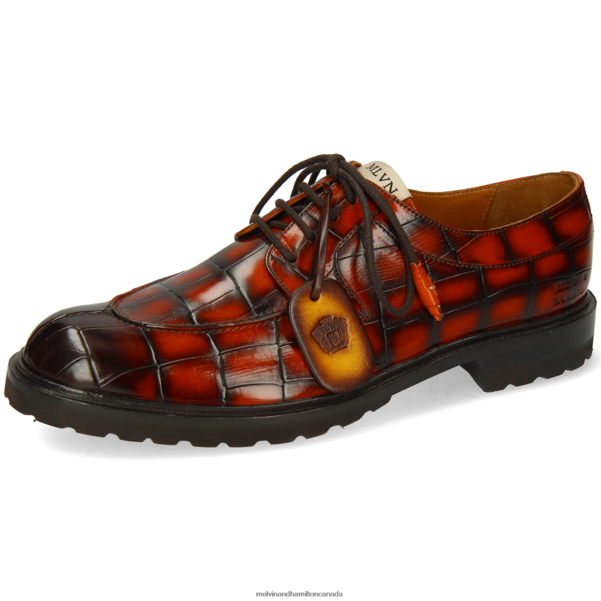 Men Melvin & Hamilton Orange Pierce 2 Derby Shoes P4V68P430