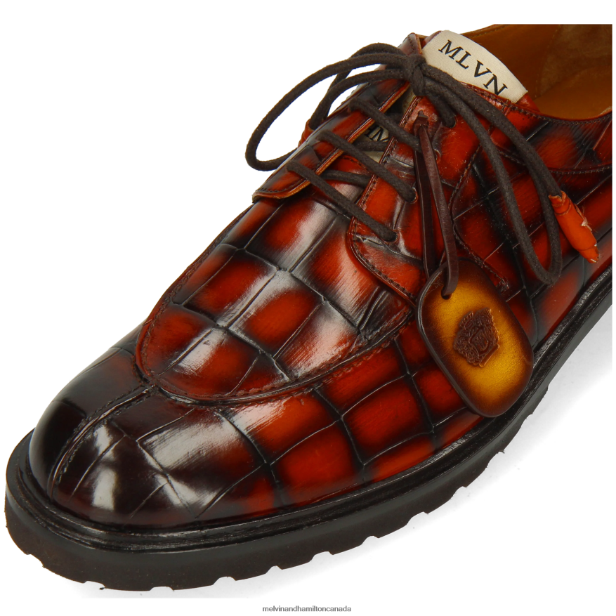 Men Melvin & Hamilton Orange Pierce 2 Derby Shoes P4V68P430