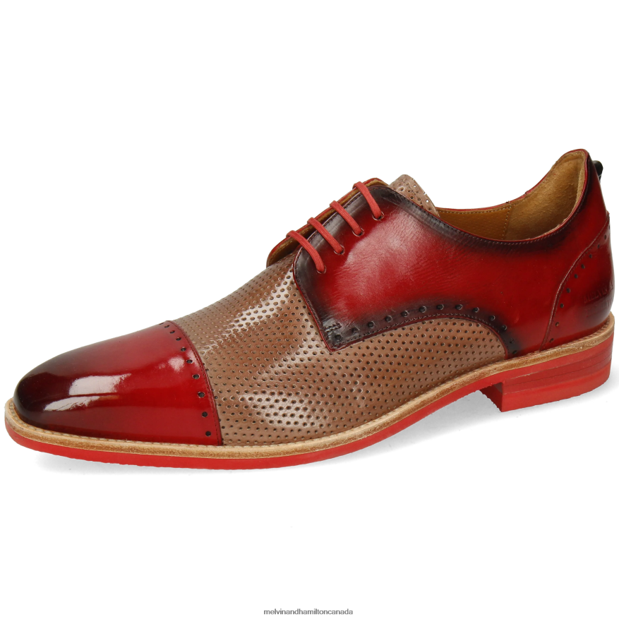 Men Melvin & Hamilton Red Dave 1 Derby Shoes P4V68P513