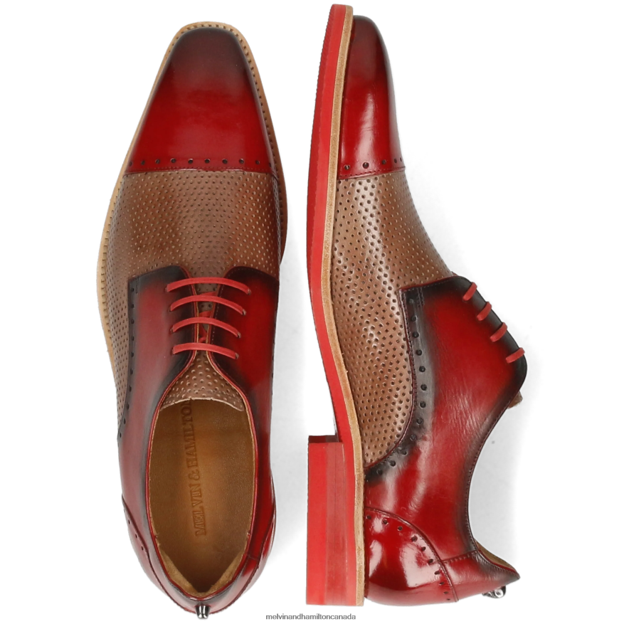 Men Melvin & Hamilton Red Dave 1 Derby Shoes P4V68P513