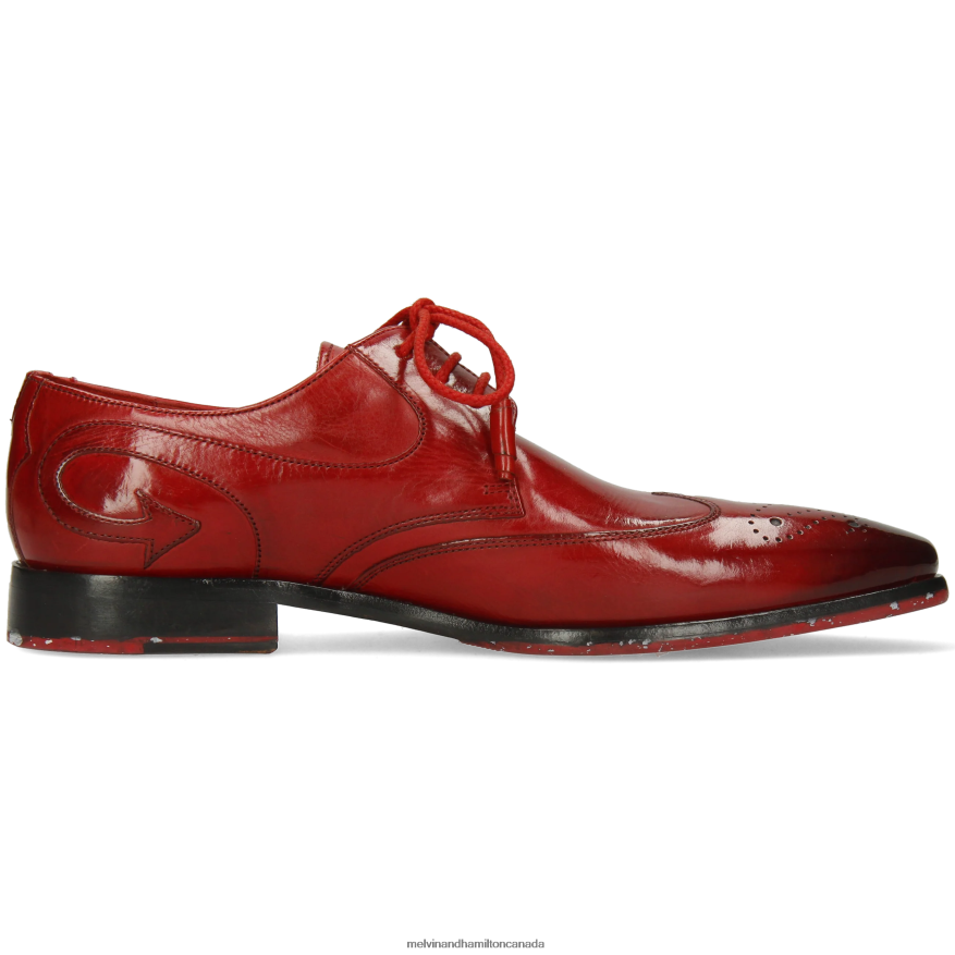 Men Melvin & Hamilton Red Elvis 63 Derby Shoes P4V68P550