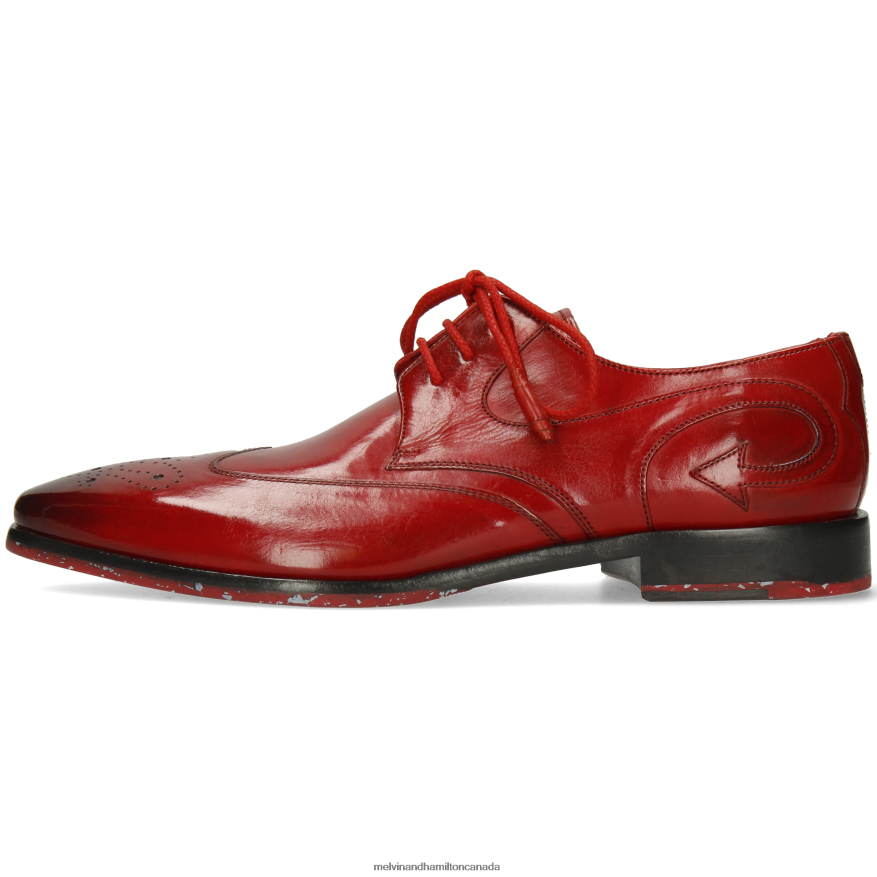 Men Melvin & Hamilton Red Elvis 63 Derby Shoes P4V68P550