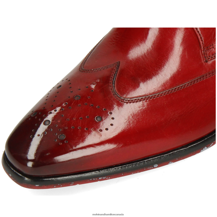 Men Melvin & Hamilton Red Elvis 63 Derby Shoes P4V68P550