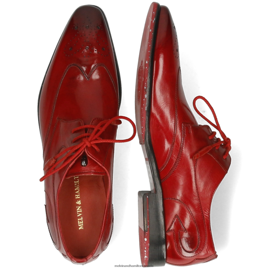 Men Melvin & Hamilton Red Elvis 63 Derby Shoes P4V68P550