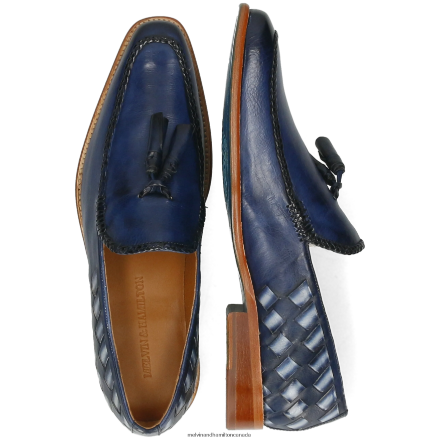 Men Melvin & Hamilton Blue Leonardo 32 Loafers P4V68P301