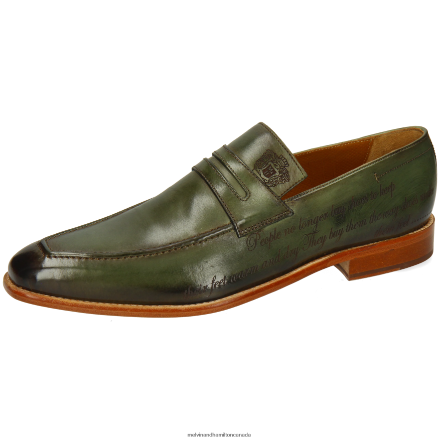 Men Melvin & Hamilton Green Leonardo 37 Loafers P4V68P227