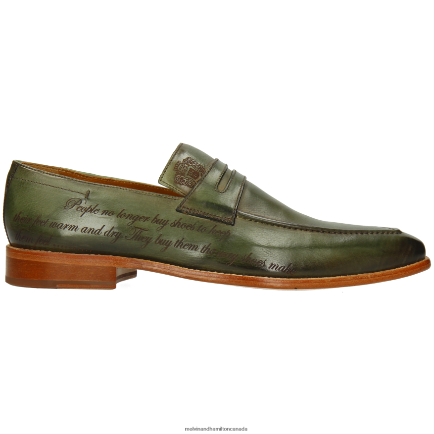 Men Melvin & Hamilton Green Leonardo 37 Loafers P4V68P227