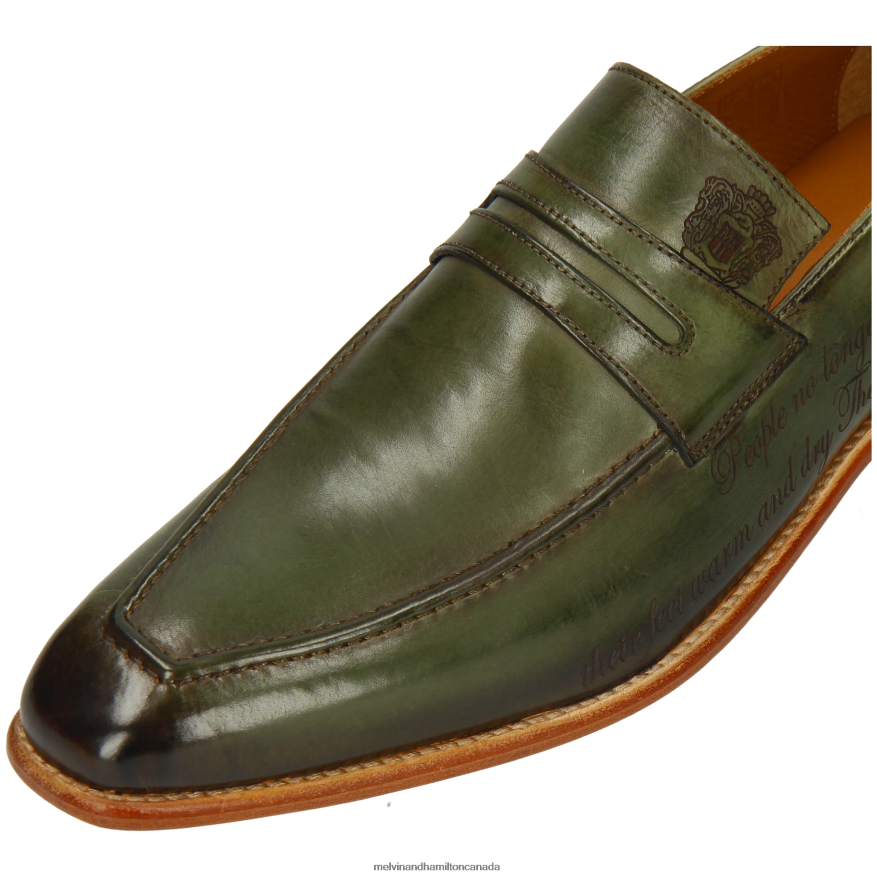 Men Melvin & Hamilton Green Leonardo 37 Loafers P4V68P227