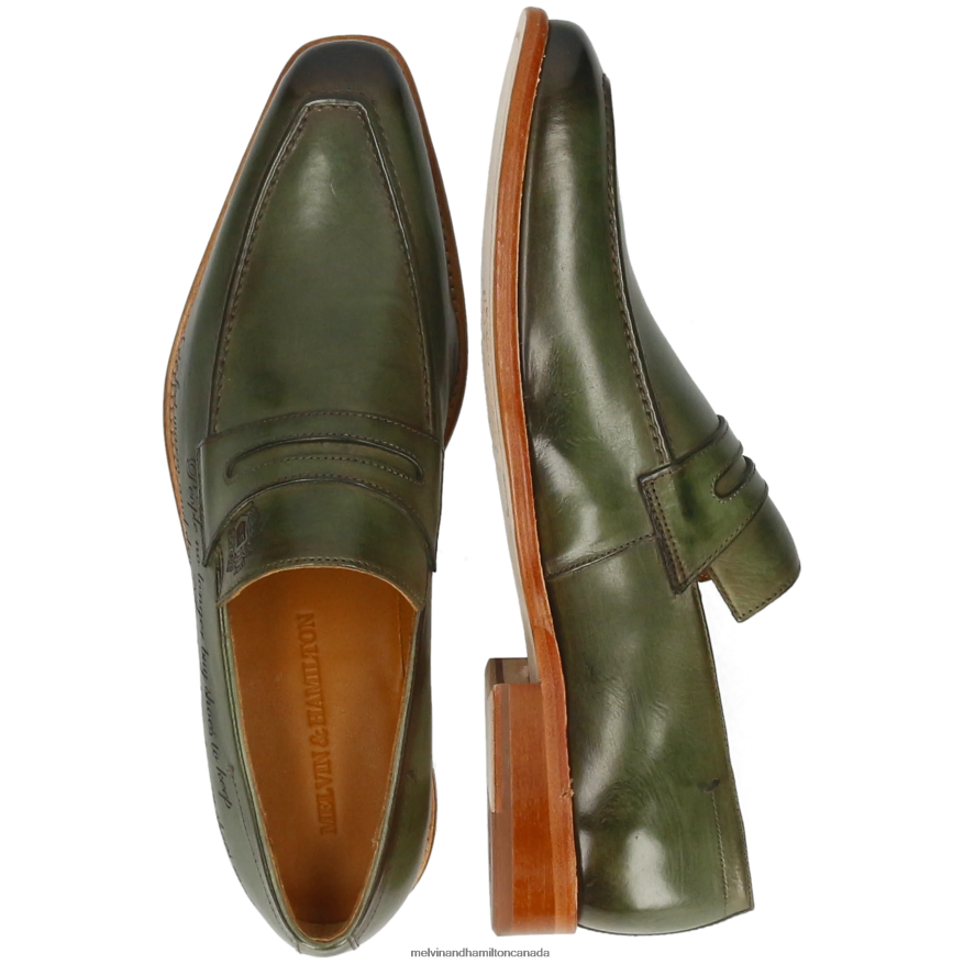Men Melvin & Hamilton Green Leonardo 37 Loafers P4V68P227